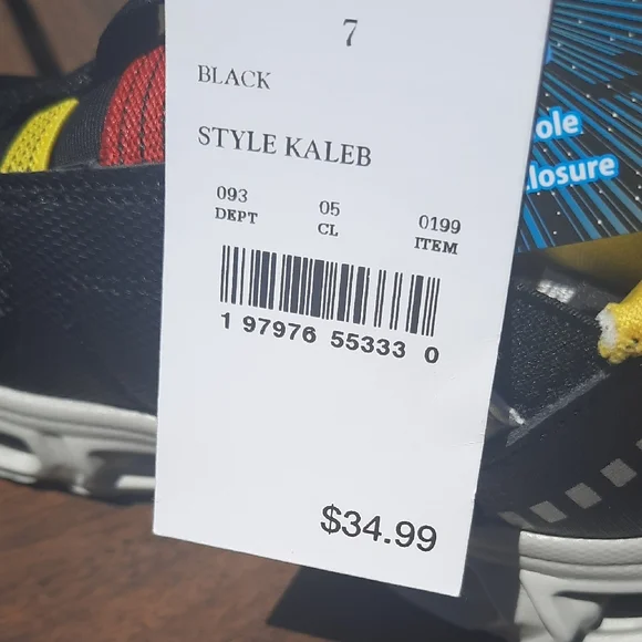 Sketchers Slip On Kids Black and Yellow Shoes - Picture 5 of 5